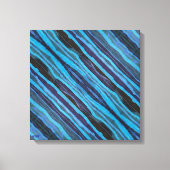 Toile Batik Wavy Stripes Stretched Canvas Print (Recto)