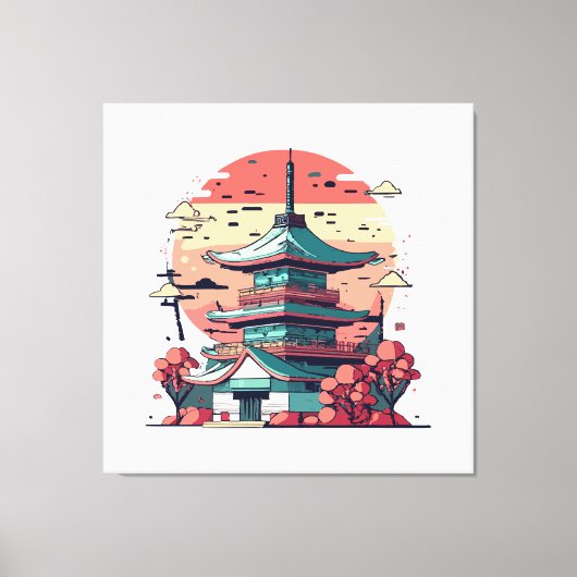 Toile Bâtiment d'art coloré du Japon (Recto)
