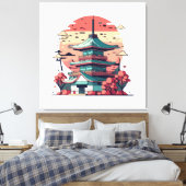 Toile Bâtiment d'art coloré du Japon (Insitu(Chambre))