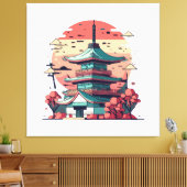 Toile Bâtiment d'art coloré du Japon (Insitu(Salon))
