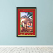 Toile Bâtiment de l'Arche de Noé Le bateau Cadre rouge (Insitu (Plancher de Bois))