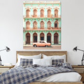 Toile Bâtiment de menthe voiture Havana Cuba (Insitu(Chambre))