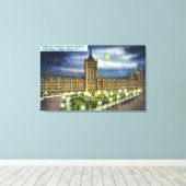 Toile Bâtiment Delaware et Hudson Co. à la nuit (Insitu (Plancher de Bois))