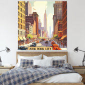 Toile Bâtiment Empire State Scène de rue à Manhattan (Insitu(Chambre))