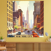 Toile Bâtiment Empire State Scène de rue à Manhattan (Insitu(Salon))