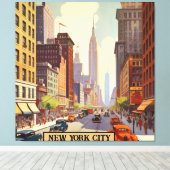 Toile Bâtiment Empire State Scène de rue à Manhattan (Insitu (Plancher de Bois))
