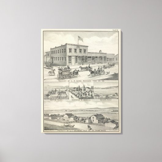 Toile Bâtiment forestier, ferme du comté de Yolo (Recto)