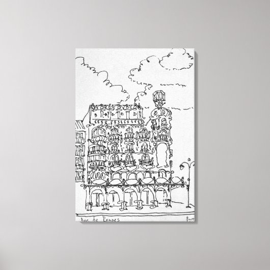 Toile Bâtiment Haussmann | Rue de Rennes, Paris (Recto)