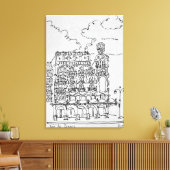 Toile Bâtiment Haussmann | Rue de Rennes, Paris (Insitu(Salon))