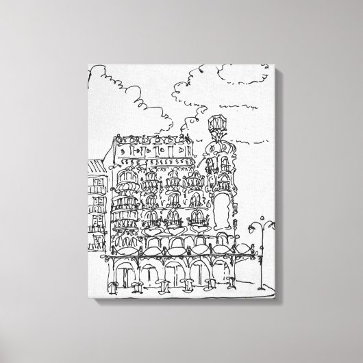 Toile Bâtiment Haussmann | Rue de Rennes, Paris (Recto)