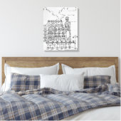 Toile Bâtiment Haussmann | Rue de Rennes, Paris (Insitu(Chambre))