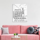 Toile Bâtiment Haussmann | Rue de Rennes, Paris (Insitu(Salon))