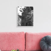 Toile Bâtiment historique noir et blanc à Amsterdam (Insitu(Salon))