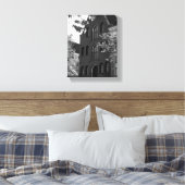 Toile Bâtiment historique noir et blanc à Amsterdam (Insitu(Chambre))