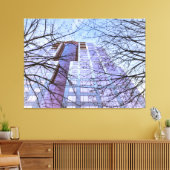 Toile Bâtiment moderne avec arbres à barbe (Insitu(Salon))