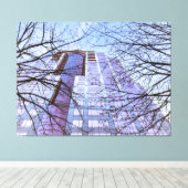 Toile Bâtiment moderne avec arbres à barbe (Insitu (Plancher de Bois))