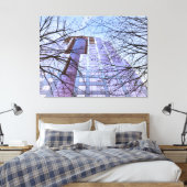 Toile Bâtiment moderne avec des arbres dénudés (Insitu(Chambre))