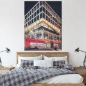 Toile Bâtiment moderne la nuit avec circulation (Insitu(Chambre))