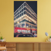 Toile Bâtiment moderne la nuit avec trafic (Insitu(Salon))
