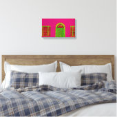 Toile Bâtiment rose Abstrait (Insitu(Chambre))