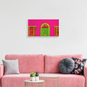 Toile Bâtiment rose Abstrait (Insitu(Salon))