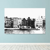 Toile Bâtiments d'Amsterdam noir et blanc (Insitu (Plancher de Bois))