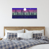 Toile Bâtiments illuminés la nuit (Insitu(Chambre))