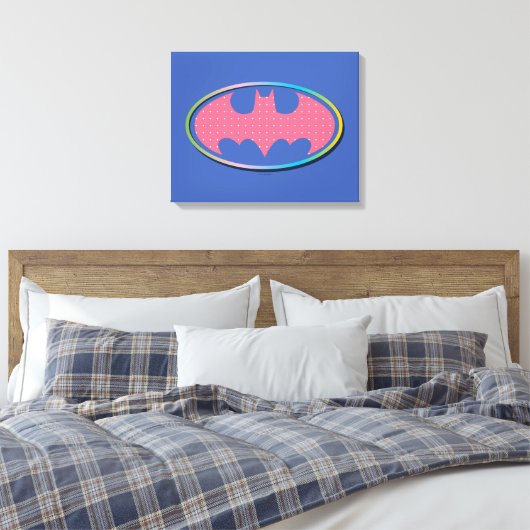 Toile Batman | Logo Pink Polka Dot (Insitu(Chambre))