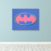 Toile Batman | Logo Pink Polka Dot (Insitu (Plancher de Bois))
