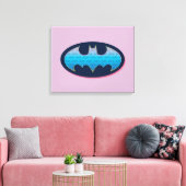 Toile Batman | Symbole rose et bleu (Insitu(Salon))