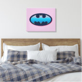 Toile Batman | Symbole rose et bleu (Insitu(Chambre))