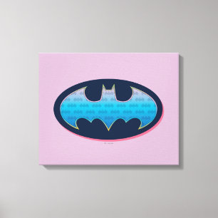 Toile Batman   Symbole rose et bleu