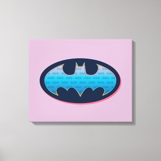 Toile Batman | Symbole rose et bleu (Recto)