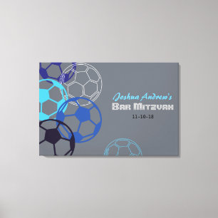 Toile Batte MitzvahSign de barre du FOOTBALL dans le