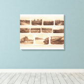 Toile Batteries, redoutes, construction, canal, pont (Insitu (Plancher de Bois))