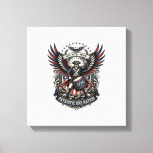 Toile Batteur Patriotique De Rock Metal Musique Liberté