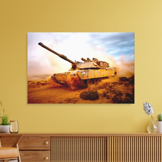 Toile BATTLE TANK - M1 Abrams 24x36 (Insitu(Salon))