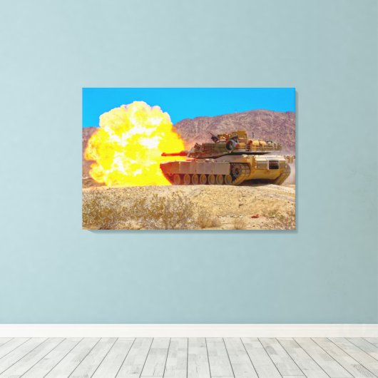 Toile BATTLE TANK - M1 Abrams 24x36 (Insitu (Plancher de Bois))