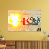Toile BATTLE TANK - M1 Abrams 24x36 (Insitu(Salon))