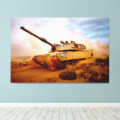 Toile BATTLE TANK - M1 Abrams 32x48 (Insitu (Plancher de Bois))
