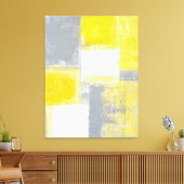 Toile 'Battlefield' Gris et Jaune Art Abstrait (Insitu(Salon))