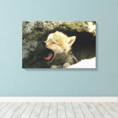 Toile Baugeage de chiot de Coyote (Insitu (Plancher de Bois))