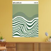Toile Bauhaus Abstract Wave Wall Art, home decor, (Insitu(Salon))