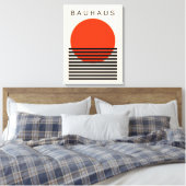 Toile Bauhaus Soleil rouge orange (Insitu(Chambre))