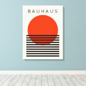 Toile Bauhaus Soleil rouge orange (Insitu (Plancher de Bois))