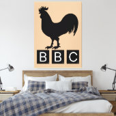 Toile BBC - Gros Cockerel noir (Insitu(Chambre))