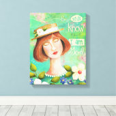 Toile Be Still and Know Bible Verse 11x14 Canvas Print (Insitu (Plancher de Bois))