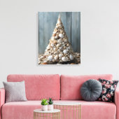 Toile Beach Art Seashells Coastal Christmas Tree Decor (Insitu(Salon))