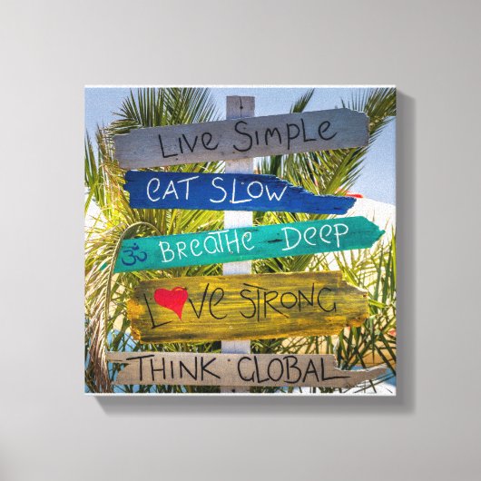 Toile Beach Ocean Live Simple Inspiration Motivation (Recto)
