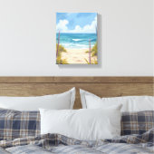 Toile Beach Path | Ocean Watercolor Coastal Painting (Insitu(Chambre))